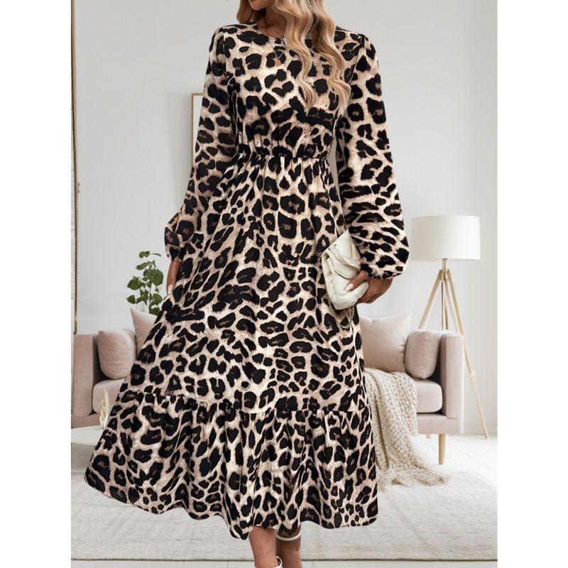 Леопардовое платье Платье Шифон Пляжное платье Свободное Длинное Талия Элегантное Coffee S
Леопардовое платье Платье Шифон Пляжное платье Свободное Длинное Талия Элегантное Coffee S