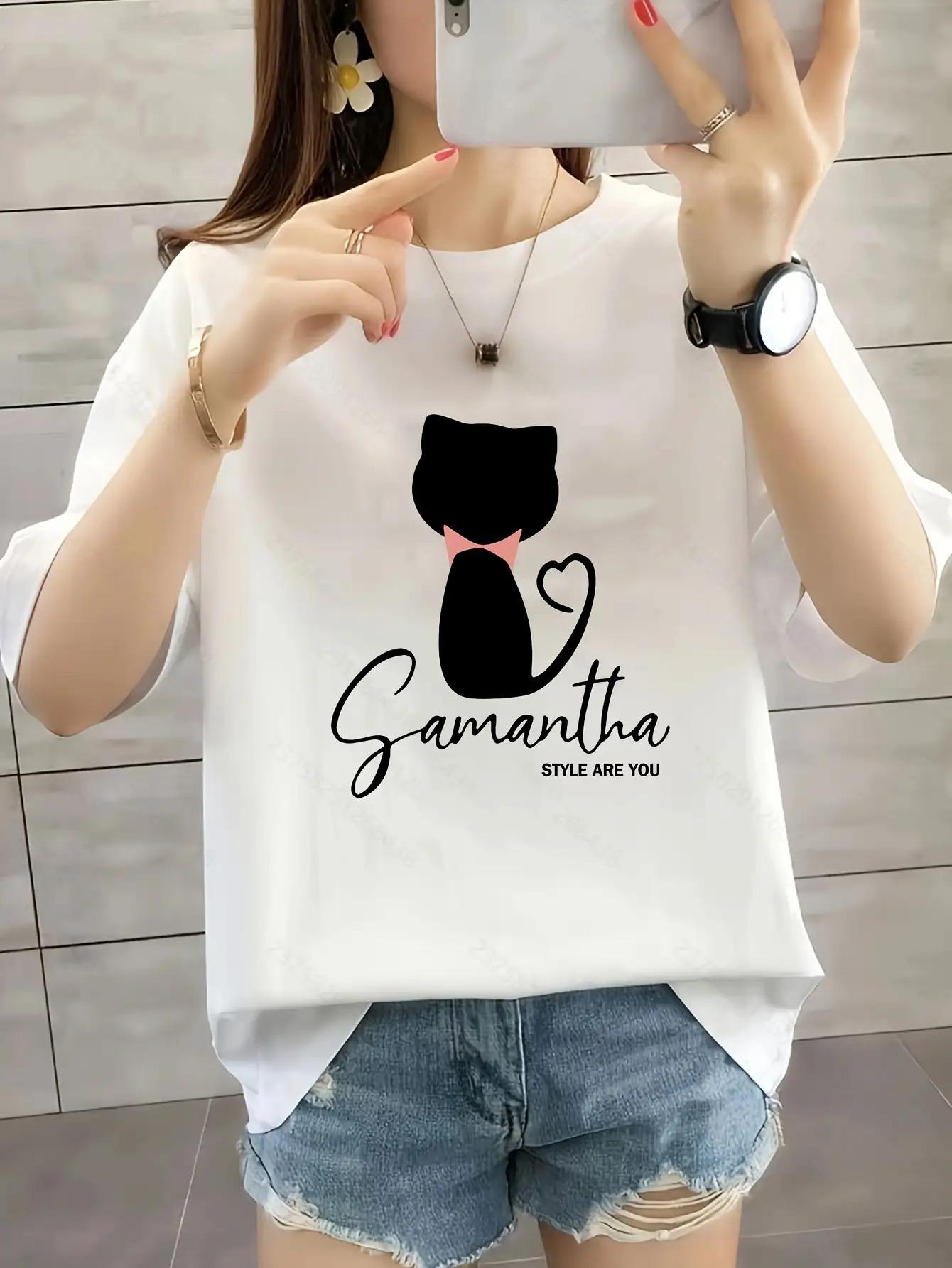 Women S 100% Loose-Fit Cute Cat Print T-Shirt - Round Neck Short Sleeve Casual Top, Machine Washable, Summer Fashion Shirt, Breathable Fabric, Trendy 5XL різнокольоровий
Women S 100% Loose-Fit Cute Cat Print T-Shirt - Round Neck Short Sleeve Casual Top, Machine Washable, Summer Fashion Shirt, Breathable Fabric, Trendy 5XL різнокольоровий