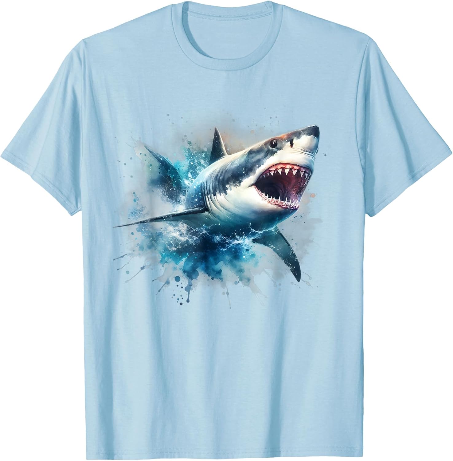 Great White Shark Splashing Water Graphic Tee Breathable Cotton Short Sleeve TShirt M
Great White Shark Splashing Water Graphic Tee Breathable Cotton Short Sleeve TShirt M
