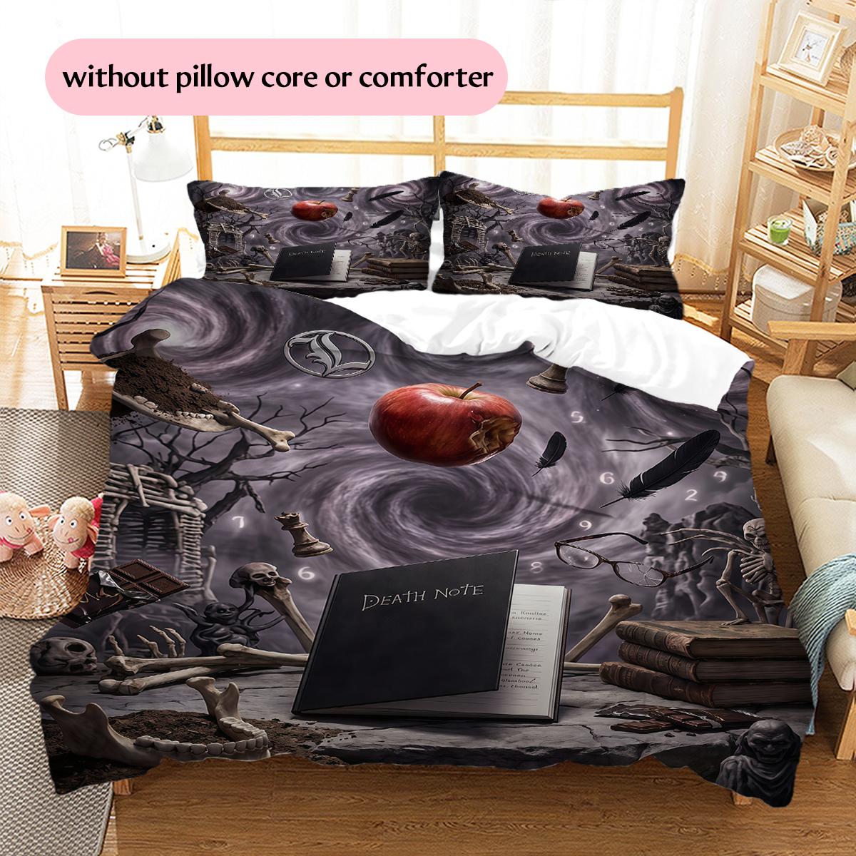 Death Note Symbol & Pixel Pattern Bedding Home Decoration Festival Gift (1 * duvet cover + 2 * pillowcase, without core) 135x200cm
Death Note Symbol & Pixel Pattern Bedding Home Decoration Festival Gift (1 * duvet cover + 2 * pillowcase, without core) 135x200cm