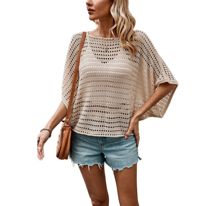Spring and Summer Women s Best-selling Round Neck New Style Pullover Hollow Fashion Short-sleeved Sweater S хаки
Spring and Summer Women s Best-selling Round Neck New Style Pullover Hollow Fashion Short-sleeved Sweater S хаки