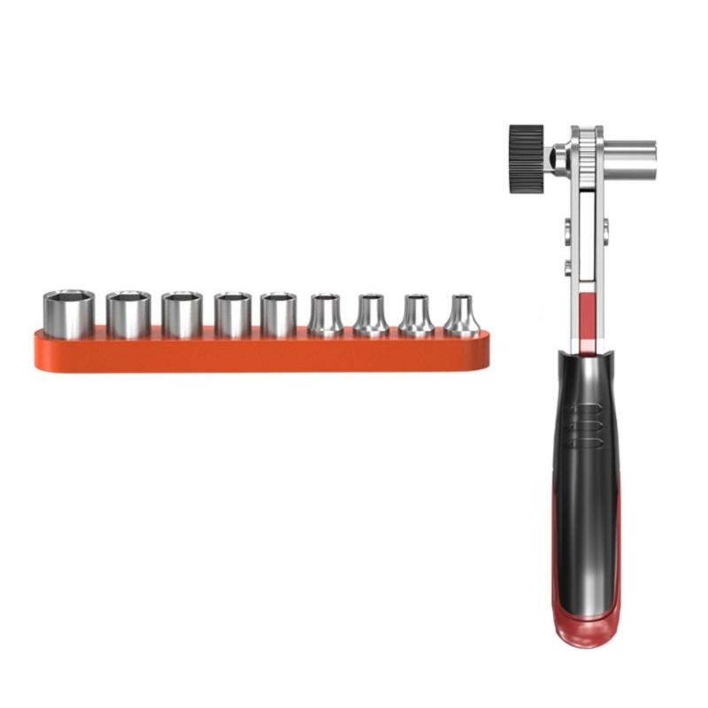 Bidirectional Ratchet Socket Wrench Spanner Set High Carbon Steel Compact Multipurpose Tool Kit Fit For Home Auto Repair
Bidirectional Ratchet Socket Wrench Spanner Set High Carbon Steel Compact Multipurpose Tool Kit Fit For Home Auto Repair