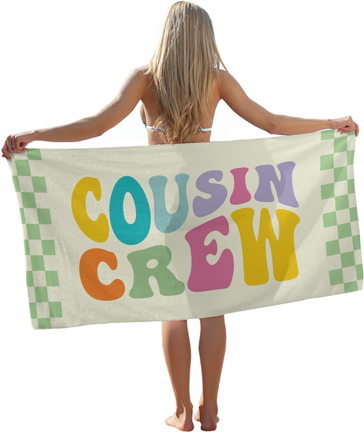 Cousin Gifts Beach Towel, Best Cousins Gift for Female Male Pool Towels,Cousin Crew Green Checkered Sand Towel Large Bath Towels W40*H60(CM)
Cousin Gifts Beach Towel, Best Cousins Gift for Female Male Pool Towels,Cousin Crew Green Checkered Sand Towel Large Bath Towels W40*H60(CM)