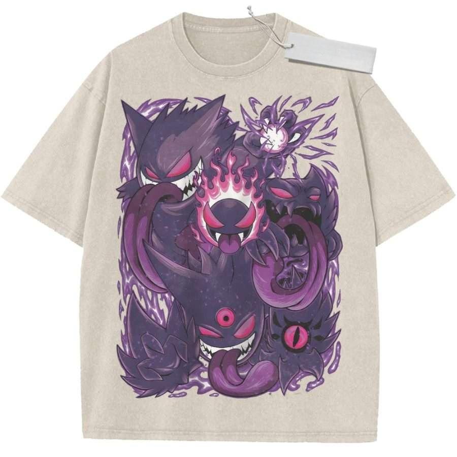 Vintage Washed Black TShirt Pokemon Anime Gengar Shadow Ball Print Purple Design Oversized Streetwear for Casual Daily Campus M
Vintage Washed Black TShirt Pokemon Anime Gengar Shadow Ball Print Purple Design Oversized Streetwear for Casual Daily Campus M