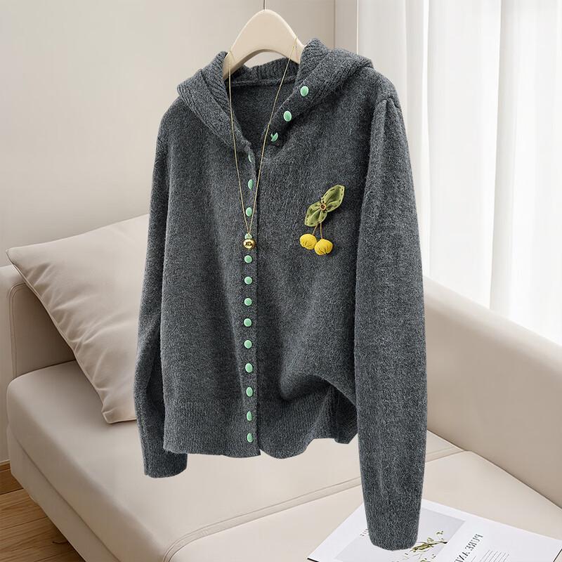 She Chi Women s Hooded Cardigan Sweater M
She Chi Women s Hooded Cardigan Sweater M