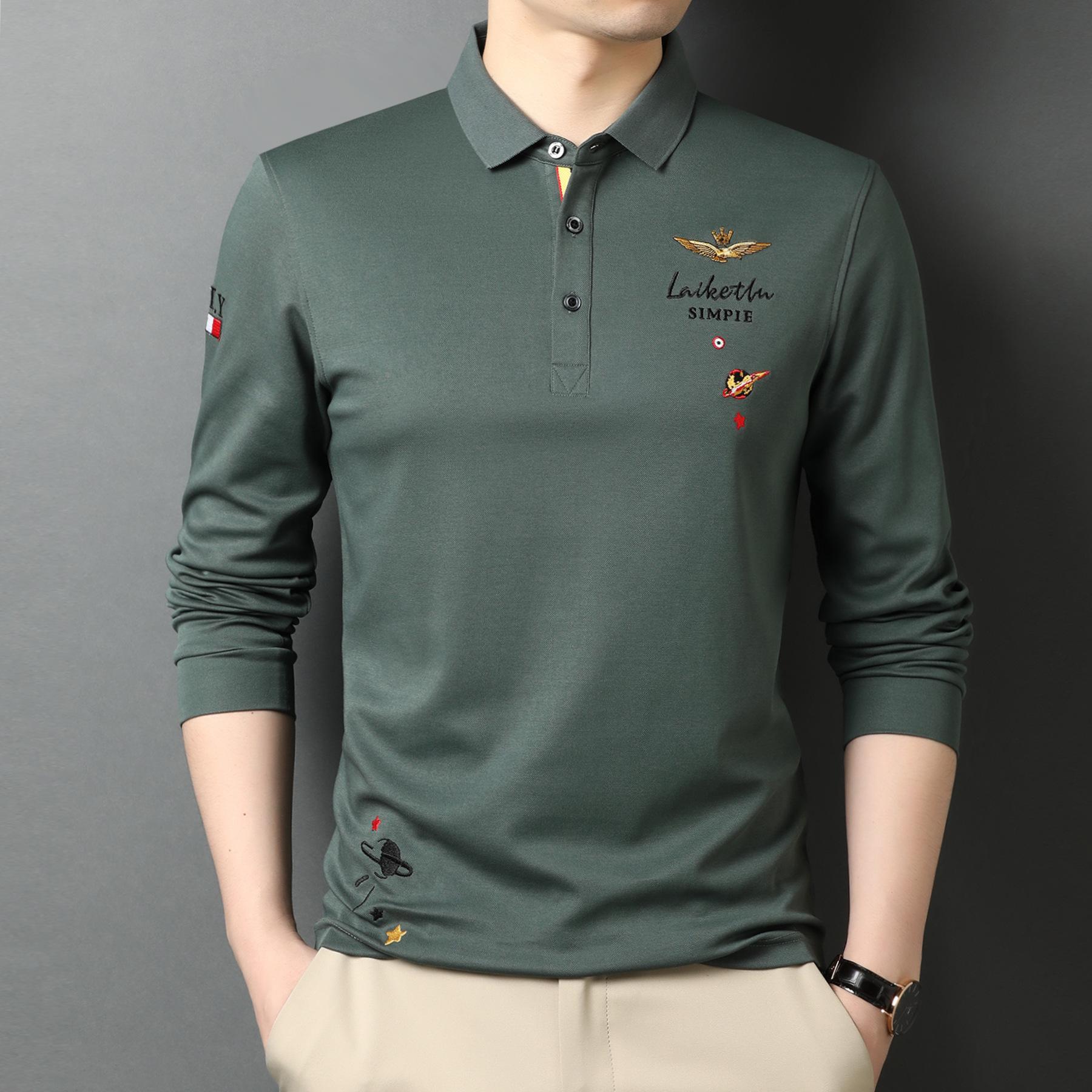 Men s New Spring and Autumn Middle-Aged Lapel Handsome Top T-shirt Embroidered Polo Shirt Long Sleeve Fashion XXXXL
Men s New Spring and Autumn Middle-Aged Lapel Handsome Top T-shirt Embroidered Polo Shirt Long Sleeve Fashion XXXXL