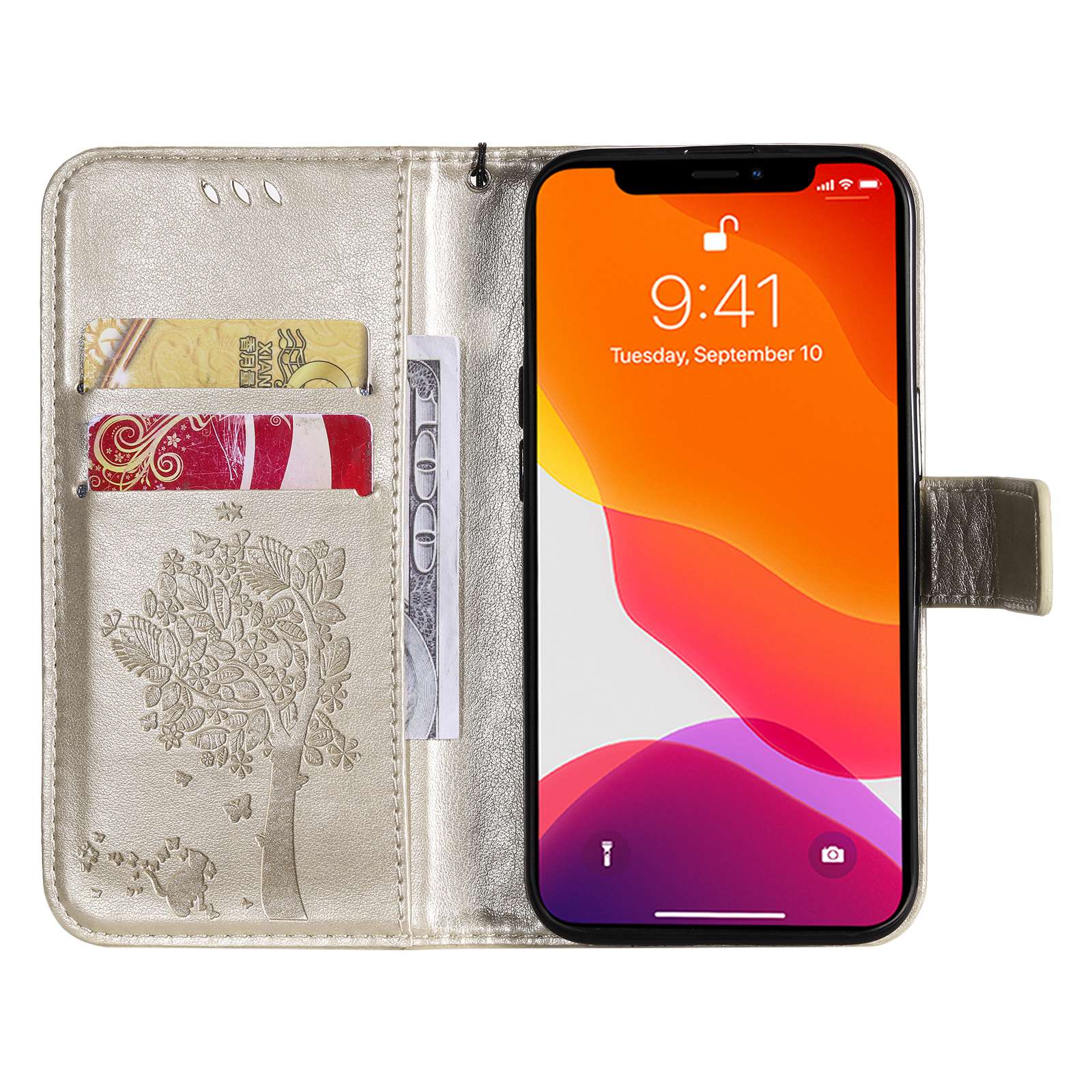 For iPhone 14 Phone Case with Stand Cat Tree Pattern Leather Wallet Mobile Cover Grey
For iPhone 14 Phone Case with Stand Cat Tree Pattern Leather Wallet Mobile Cover Grey