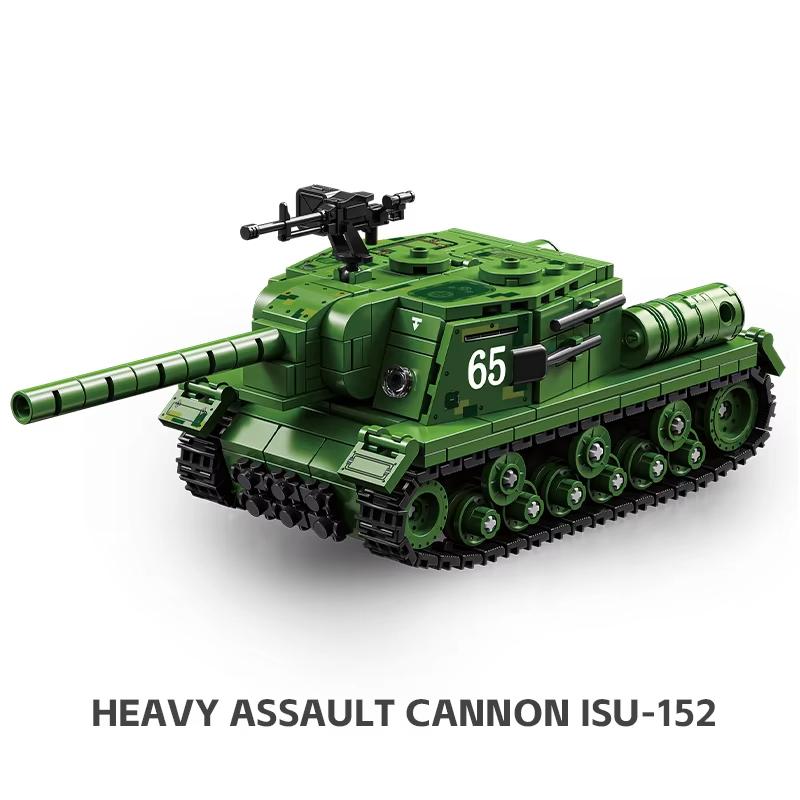 World War 2 Soviet ISU-152 heavy assault gun tank destroyer self-propelled artillery assembly model Military building blocks Toy
World War 2 Soviet ISU-152 heavy assault gun tank destroyer self-propelled artillery assembly model Military building blocks Toy