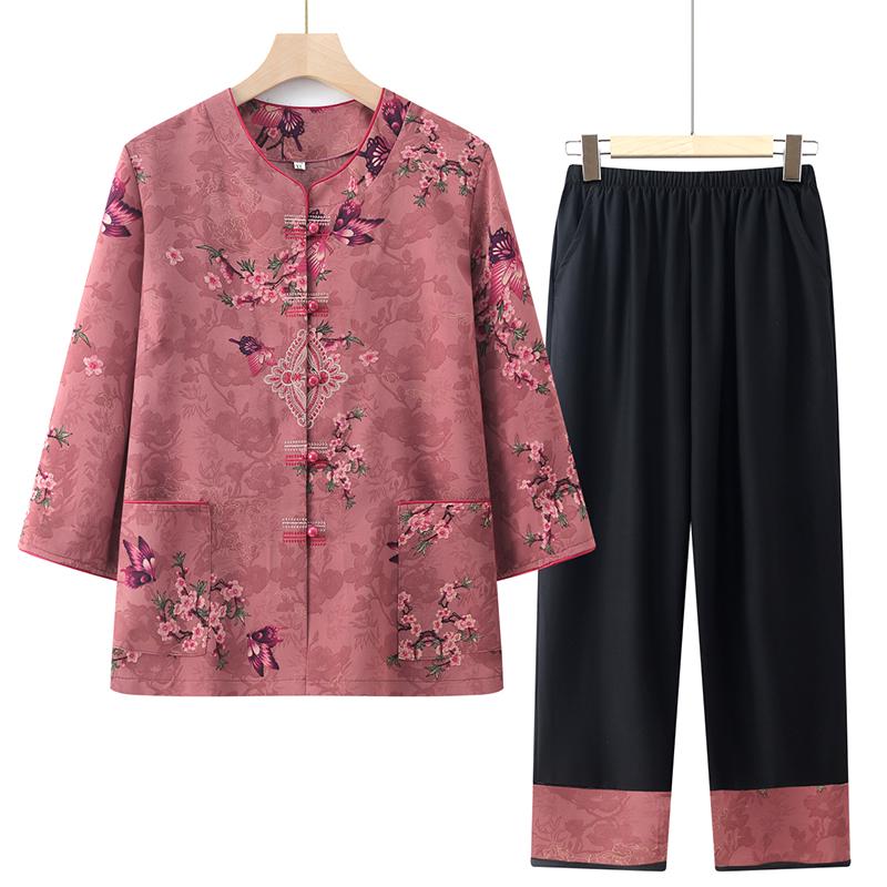 Summer Loose Short-Sleeved Two-Piece Set for Elderly Women 2XL for 52-60 kg
Summer Loose Short-Sleeved Two-Piece Set for Elderly Women 2XL for 52-60 kg