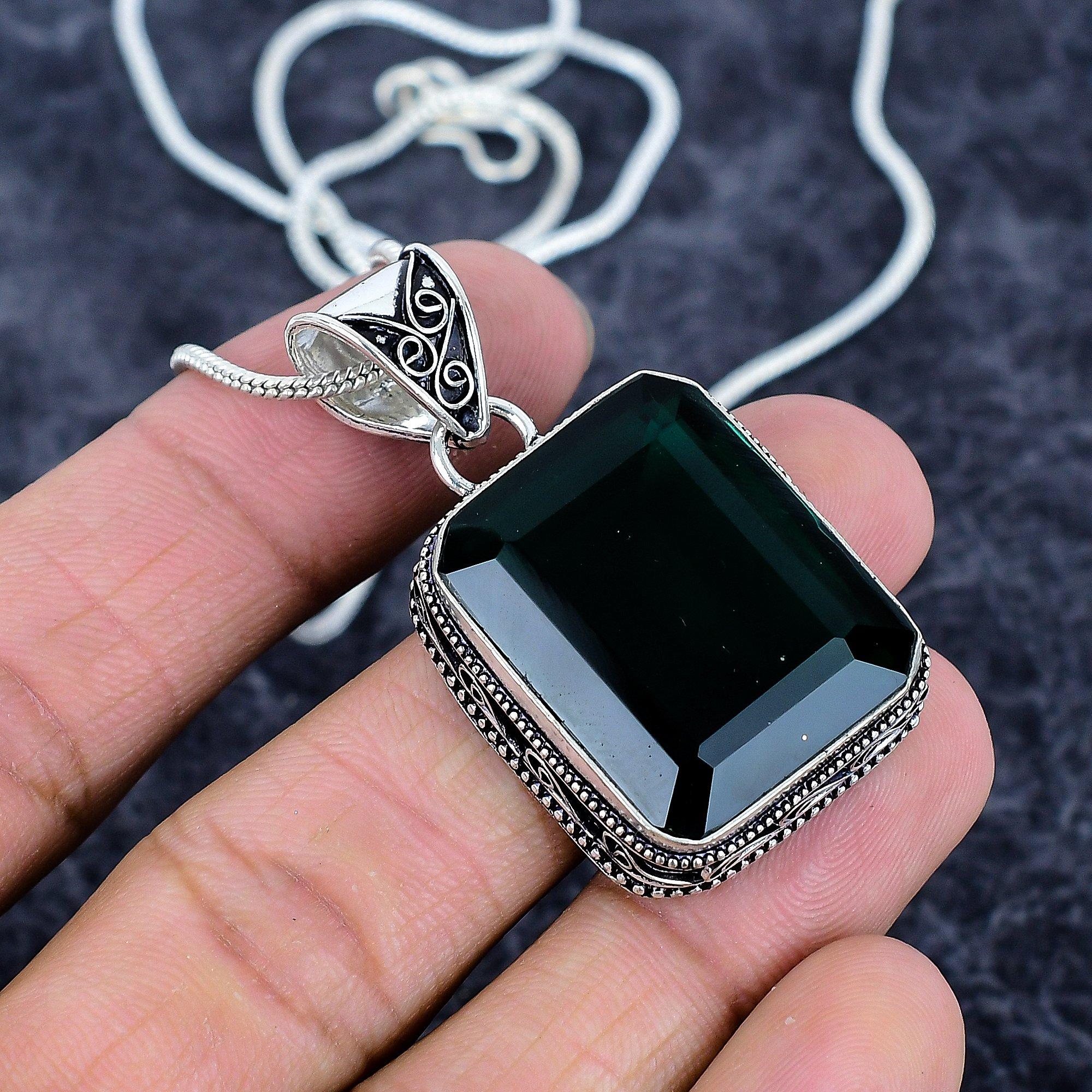 Black Spinel Gemstone Handmade 925 Sterling Silver Jewelry Pendant 1.81 M-3224
Black Spinel Gemstone Handmade 925 Sterling Silver Jewelry Pendant 1.81 M-3224