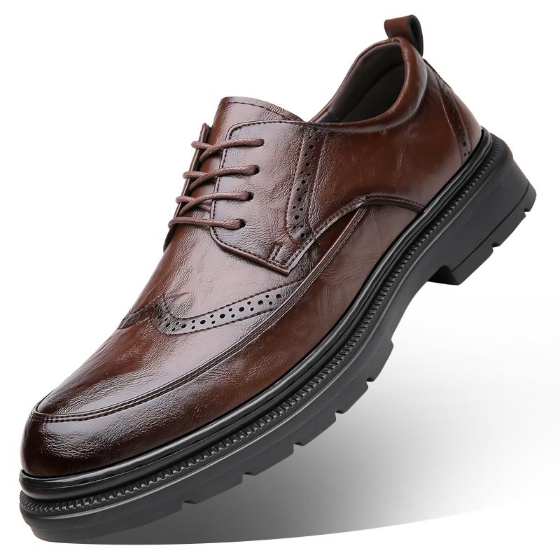 Men s Business Leather Shoes Classic casual style Office high-quality thick soled shoes Outdoor Fashion Brogue Versatile 44 коричневий
Men s Business Leather Shoes Classic casual style Office high-quality thick soled shoes Outdoor Fashion Brogue Versatile 44 коричневий