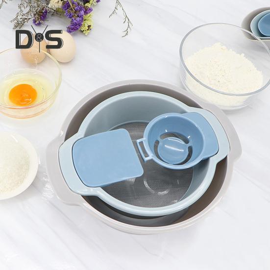 Stackable Flour Sieve Set 4-Piece Multifunctional Kitchen Baking Tools Including Fine Mesh Sifter Egg White Separator & Flour Scraper Portable Pollen S синій
Stackable Flour Sieve Set 4-Piece Multifunctional Kitchen Baking Tools Including Fine Mesh Sifter Egg White Separator & Flour Scraper Portable Pollen S синій