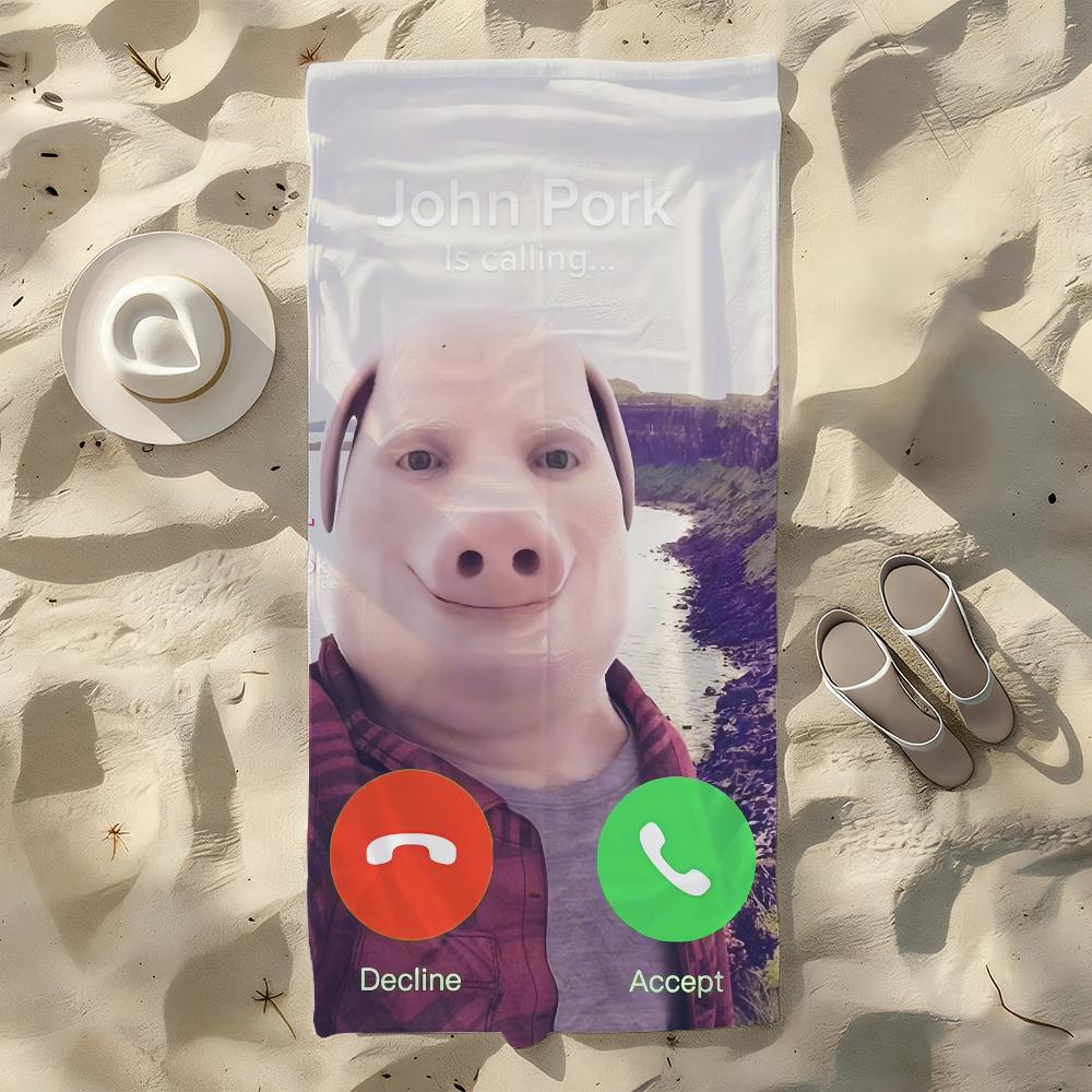 Funny John Pork is Calling Meme Towel For Swim Yoga Gym Quick Drying Soft and skin-friendly Beach Towels All-Season W30*H60(CM)
Funny John Pork is Calling Meme Towel For Swim Yoga Gym Quick Drying Soft and skin-friendly Beach Towels All-Season W30*H60(CM)