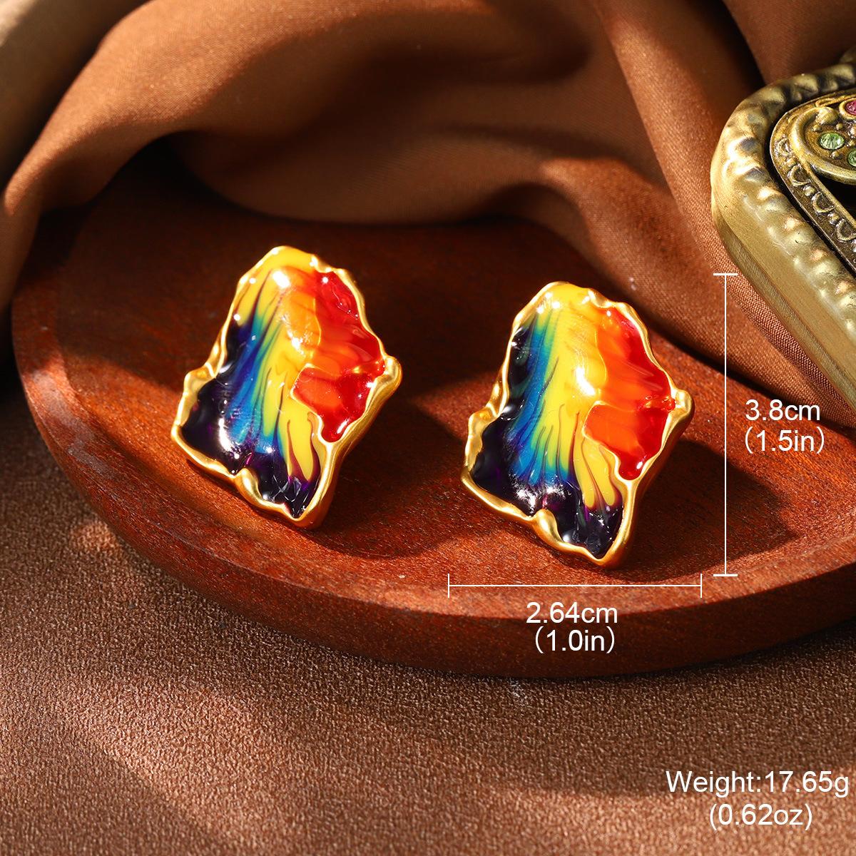 Enamel Craft Color Van Gogh Series Oil Painting Advanced Personality Design Niche Medieval Earrings Advanced Fringed Earrings
Enamel Craft Color Van Gogh Series Oil Painting Advanced Personality Design Niche Medieval Earrings Advanced Fringed Earrings