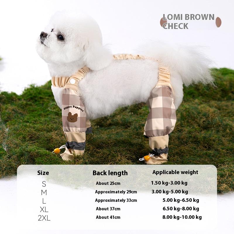 Spring andSummer Dog Outdoor Dustproof Pants with Feet Maillard Bear Waterproof and Anti-Dirty Small Dog Walking Pet Dog Clothes 1.5-3kg
Spring andSummer Dog Outdoor Dustproof Pants with Feet Maillard Bear Waterproof and Anti-Dirty Small Dog Walking Pet Dog Clothes 1.5-3kg