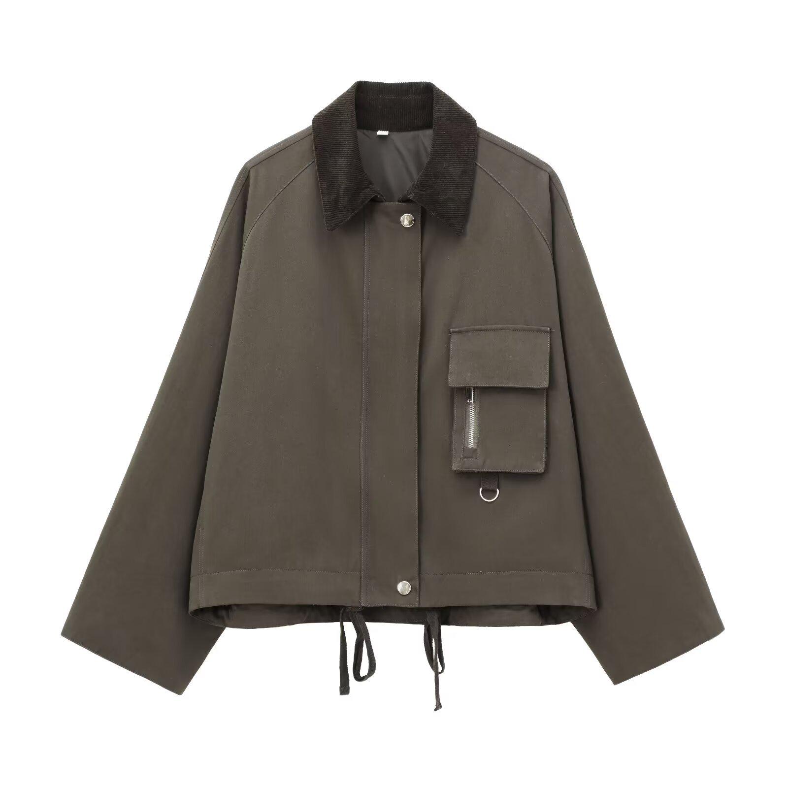 2025 Women s Retro Corduroy-Collar Waxed Leather Jacket - European and American Casual Style L
2025 Women s Retro Corduroy-Collar Waxed Leather Jacket - European and American Casual Style L