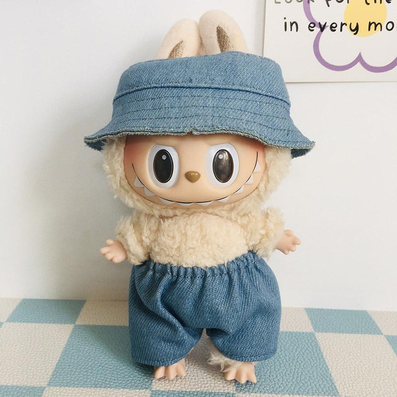 Only Clothes, 17cm Canvas Pendant Clothes, Labubu Decoration, Fisherman Hat, Jeans, Doll Dressing Up, Doll Clothing 1 set
Only Clothes, 17cm Canvas Pendant Clothes, Labubu Decoration, Fisherman Hat, Jeans, Doll Dressing Up, Doll Clothing 1 set