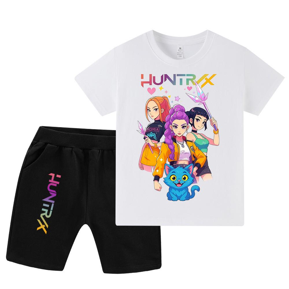 WA1233 Kids Boys Girls Kpop Rumi Zoey Mira Print Short Sleeves T-shirt Shorts Pants Sets 140cm білий
WA1233 Kids Boys Girls Kpop Rumi Zoey Mira Print Short Sleeves T-shirt Shorts Pants Sets 140cm білий