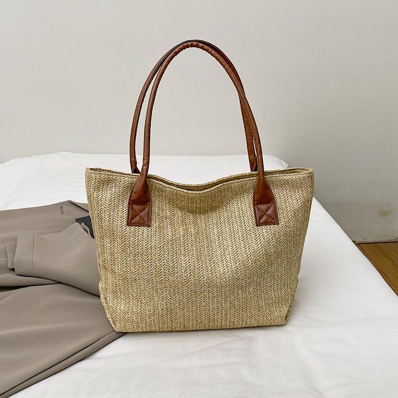 Винтажная плетеная сумка-ведро контрастного цвета 2025 весна новый модный тренд женская плечевая сумка-тоут пляжный отдых коричневый
Винтажная плетеная сумка-ведро контрастного цвета 2025 весна новый модный тренд женская плечевая сумка-тоут пляжный отдых коричневый