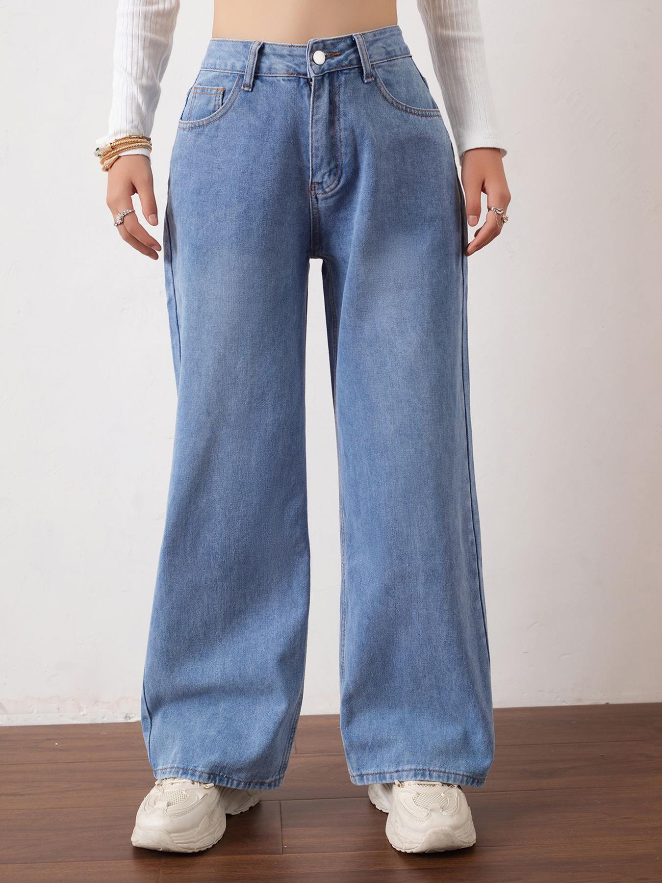 Puffanpop Women s High Waisted Non-Stretch Wide Leg Jeans - Light Wash Denim with Contrast Back Pocket Panel Loose Fit Casual Trousers for Daily Wear S синий
Puffanpop Women s High Waisted Non-Stretch Wide Leg Jeans - Light Wash Denim with Contrast Back Pocket Panel Loose Fit Casual Trousers for Daily Wear S синий