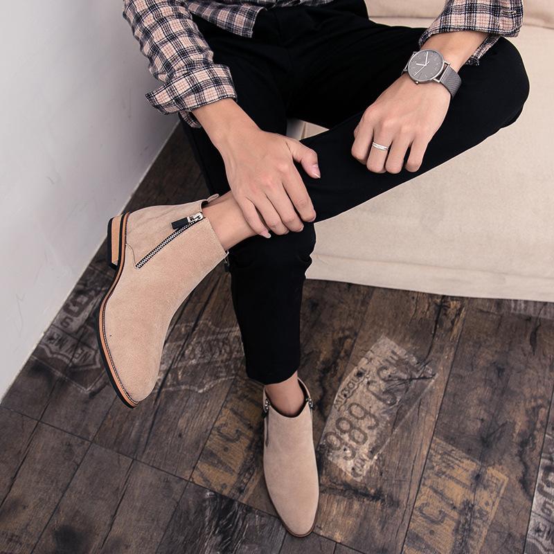 Mens British Chelsea Boots Martin Boots Hairstylist Trend Pointed High Top Leather Shoes leather shoes 38
Mens British Chelsea Boots Martin Boots Hairstylist Trend Pointed High Top Leather Shoes leather shoes 38