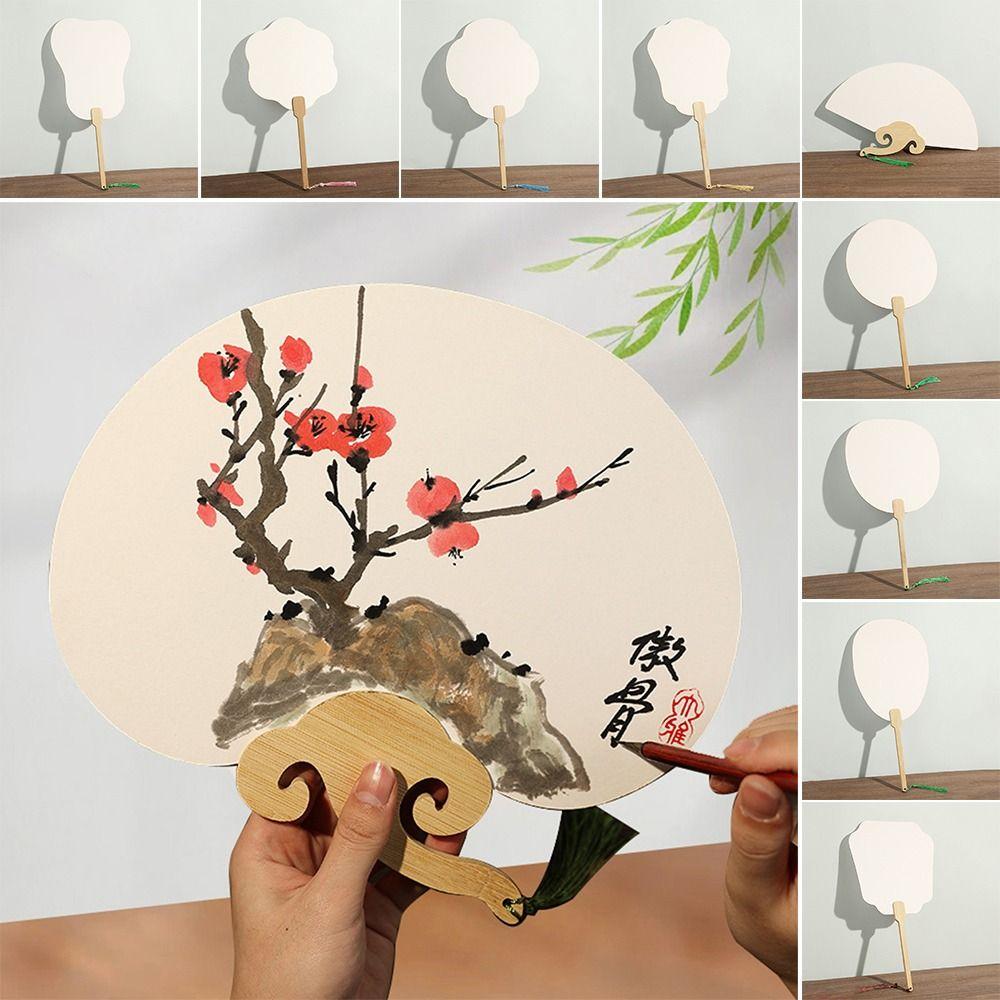 Handle Grip Blank White Fans DIY Painting Hand-painted Fan Elegant Handhold Fan Wedding Party 9
Handle Grip Blank White Fans DIY Painting Hand-painted Fan Elegant Handhold Fan Wedding Party 9