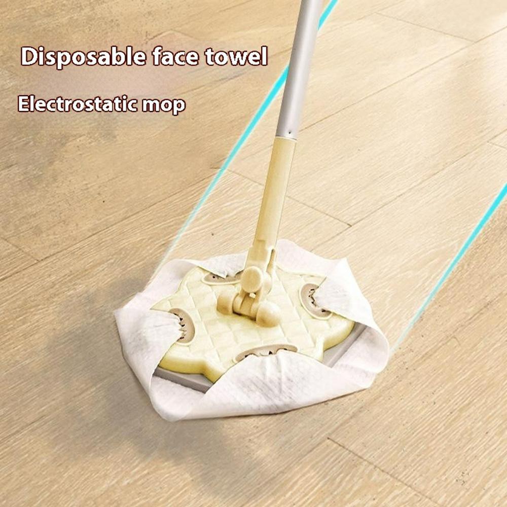 4 Sections Pole Household Disposable Face Towel Mop Dust Removal Floor Cleaner Cream White
4 Sections Pole Household Disposable Face Towel Mop Dust Removal Floor Cleaner Cream White