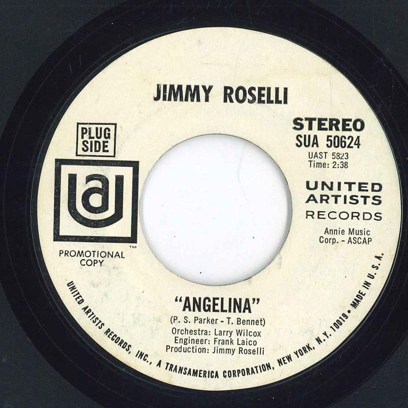 7inch Record JIMMY ROSELLI Angelina Im Coming Home Los Ang SUA50624PROMO UNITED ARTISTS US Pop Used
7inch Record JIMMY ROSELLI Angelina Im Coming Home Los Ang SUA50624PROMO UNITED ARTISTS US Pop Used