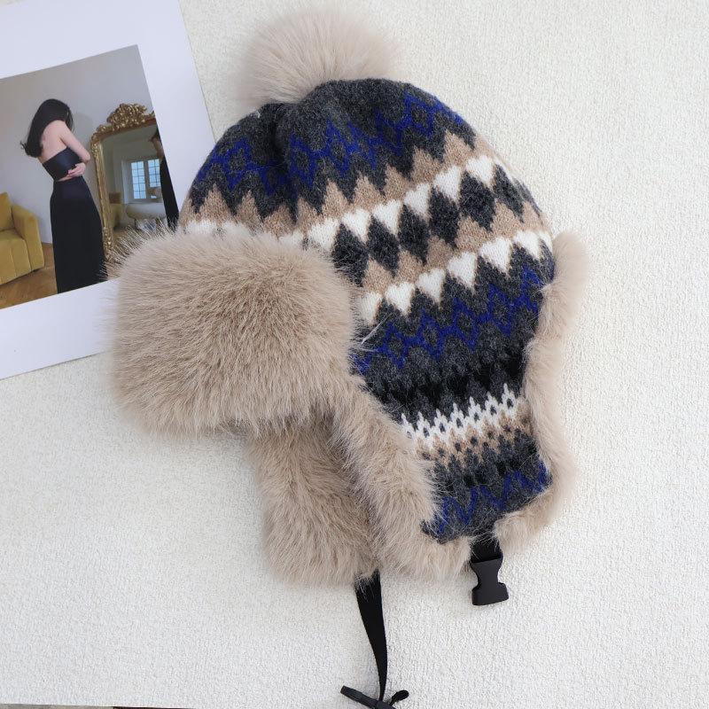 Fleece Thickened Winter Hat Women s Cold Protection and Warmth Ear Protection Wool Hat Hairball Ethnic Style Color Knitted Hat one size
Fleece Thickened Winter Hat Women s Cold Protection and Warmth Ear Protection Wool Hat Hairball Ethnic Style Color Knitted Hat one size