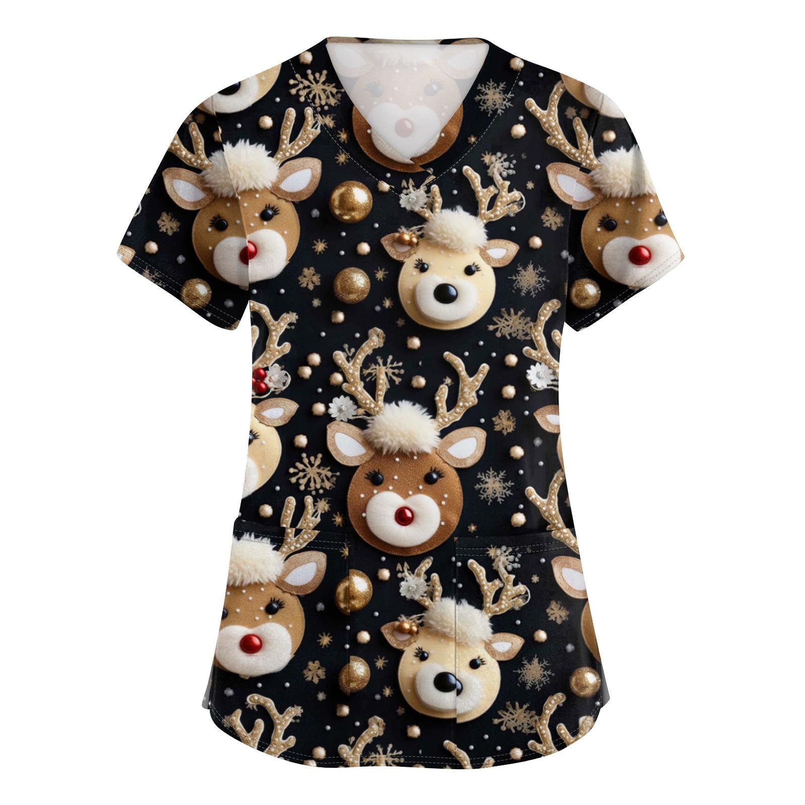 Women s V-neck Christmas Printed Short-sleeved Pocket Side-slit Protective Suit Top XXL
Women s V-neck Christmas Printed Short-sleeved Pocket Side-slit Protective Suit Top XXL