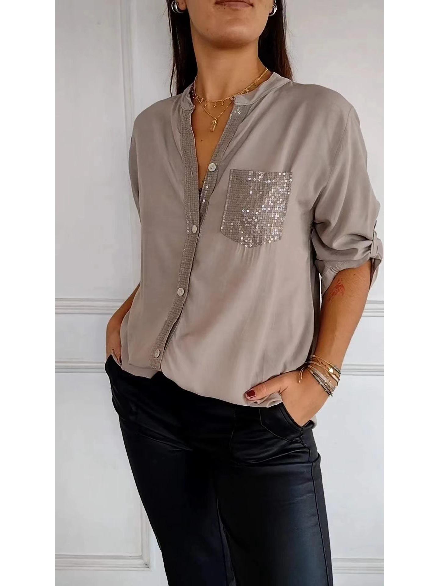 Cross-Border Sequin Fashion Women s Slim Fit Shirt 5XL хакі
Cross-Border Sequin Fashion Women s Slim Fit Shirt 5XL хакі