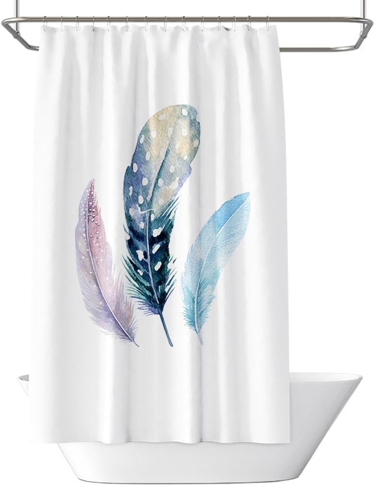 1Pcs Shower Curtain Feather Print Waterproof Polyester Bathroom Curtain Home Machine Washable With Hooks For Bathroom W60H190(CM)-1 Pcs
1Pcs Shower Curtain Feather Print Waterproof Polyester Bathroom Curtain Home Machine Washable With Hooks For Bathroom W60H190(CM)-1 Pcs