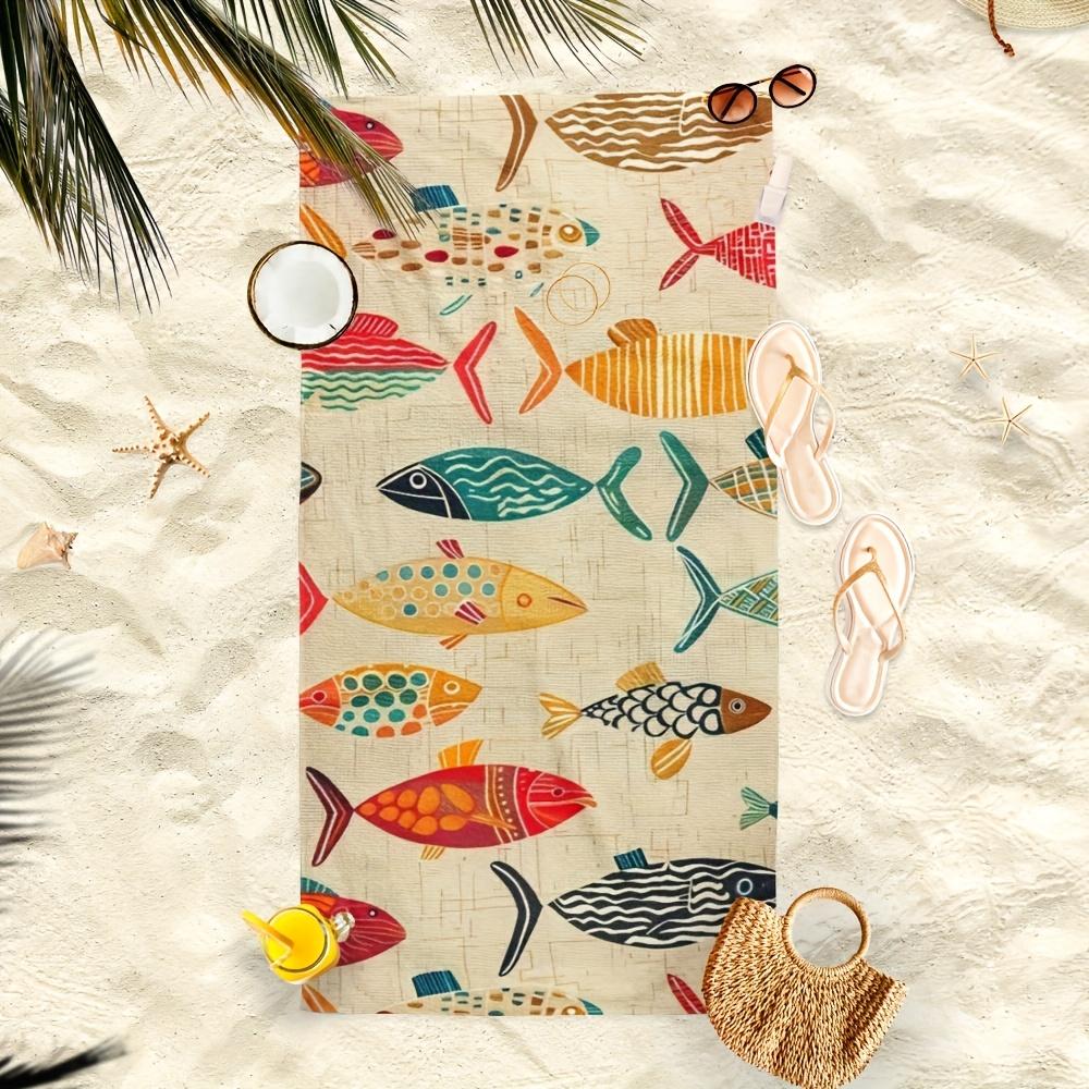 Vibrant Fish Design Extra Large Microfiber Beach Towel, Lightweight Quick-Drying Soft Sand-Repellent Travel W30*H60(CM)
Vibrant Fish Design Extra Large Microfiber Beach Towel, Lightweight Quick-Drying Soft Sand-Repellent Travel W30*H60(CM)