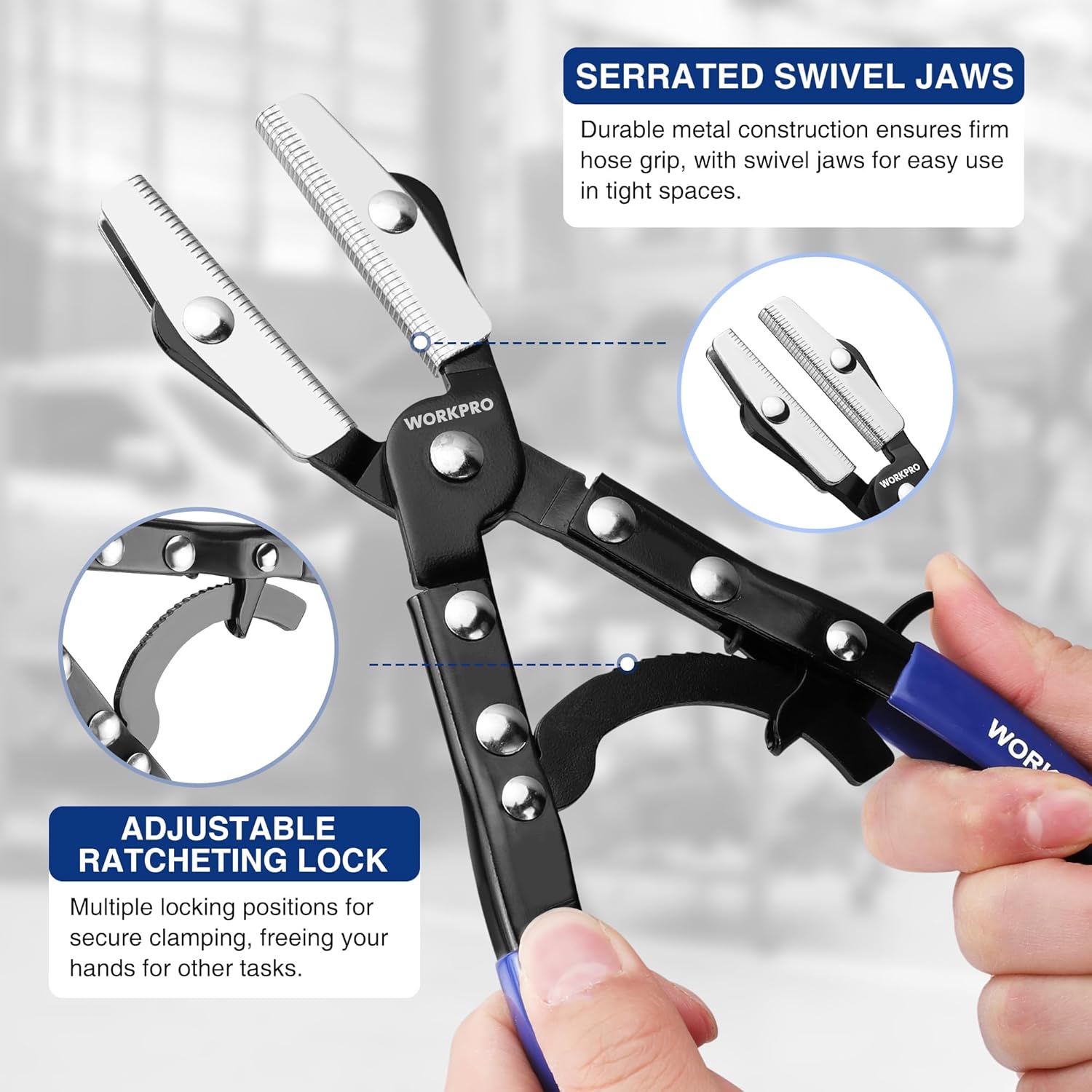 3-Piece Ratcheting Hose Pinch Pliers Set, 8 , 10 , 12 - Locking for Radiator, Fuel, Coolant Lines with Storage Bag United States
3-Piece Ratcheting Hose Pinch Pliers Set, 8 , 10 , 12 - Locking for Radiator, Fuel, Coolant Lines with Storage Bag United States