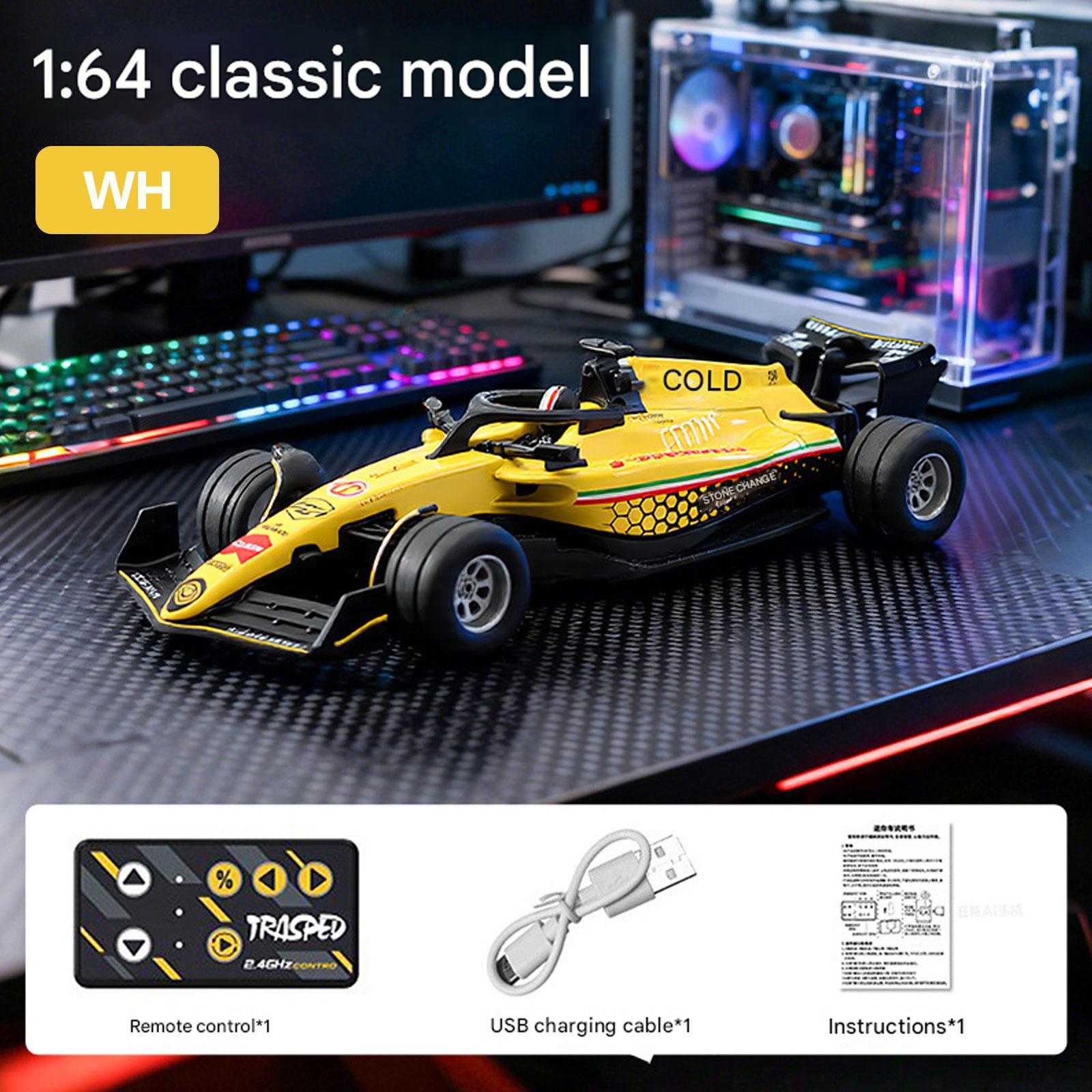 1:64 Alloy Mini RC Drift Car 3-Speed Dual Control LED Lights Portable Remote Control Racing cars gift for collection
1:64 Alloy Mini RC Drift Car 3-Speed Dual Control LED Lights Portable Remote Control Racing cars gift for collection