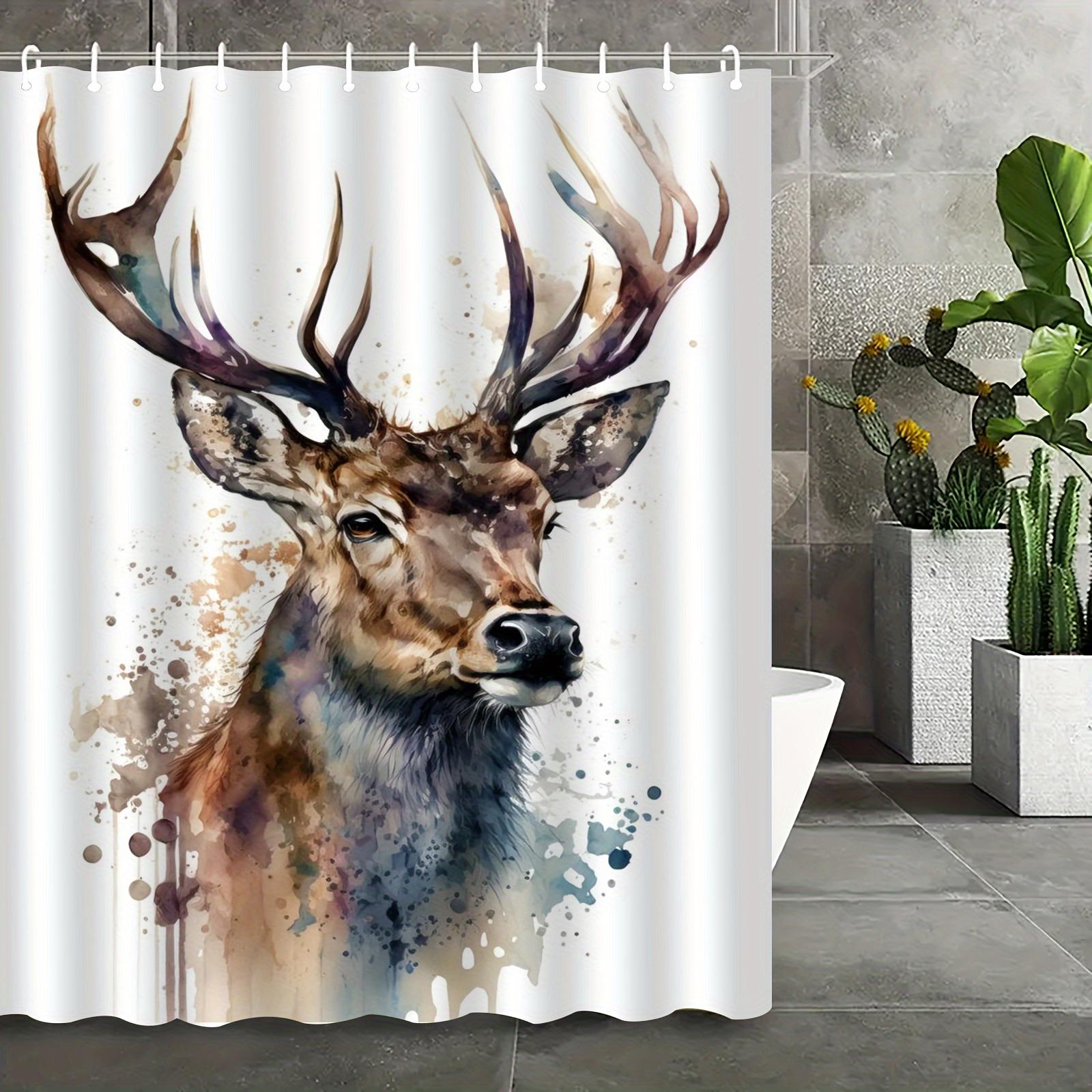 Shower Curtain: Watercolor Deer Design For A Rustic And Artistic Bathroom Decor W60H190(CM)-1 Pcs
Shower Curtain: Watercolor Deer Design For A Rustic And Artistic Bathroom Decor W60H190(CM)-1 Pcs