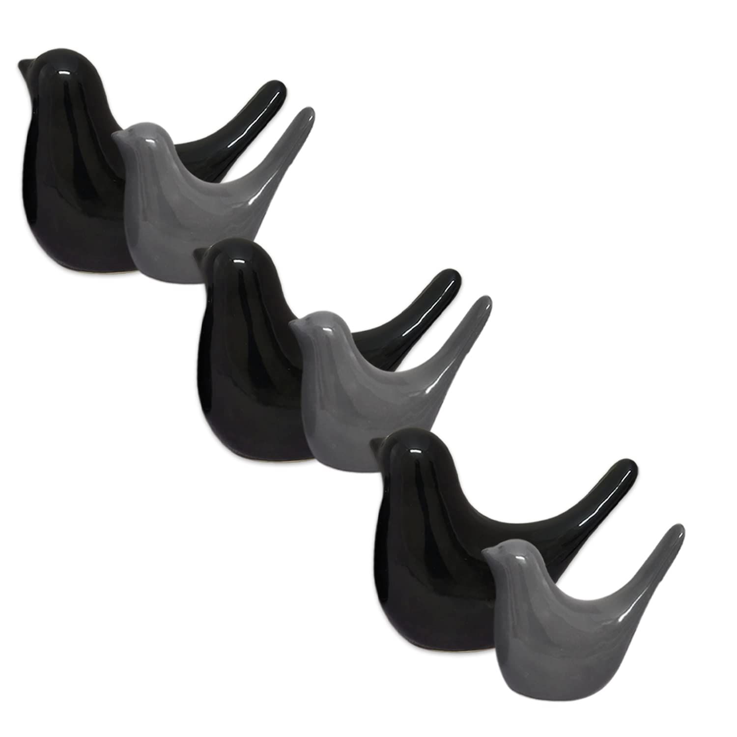 Creative Grey and Black Glossy Ceramic Birds Figurines Home Decorations Accessories Party (Pack of 6, Black & Grey)
Creative Grey and Black Glossy Ceramic Birds Figurines Home Decorations Accessories Party (Pack of 6, Black & Grey)