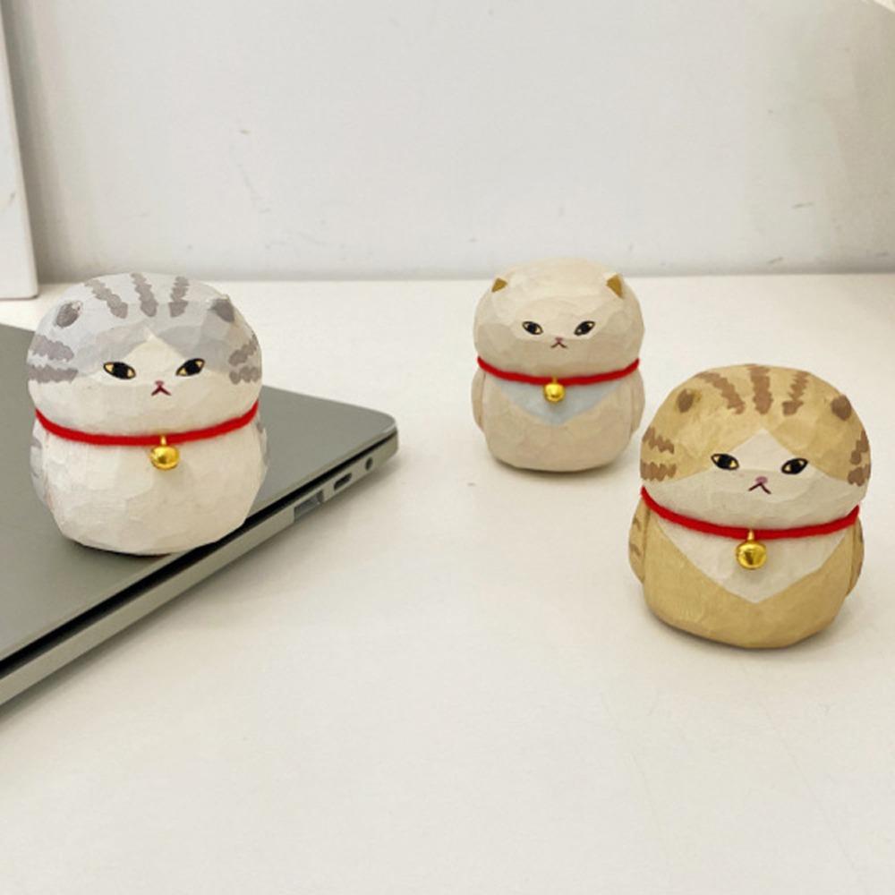 Wooden Bell Kitten Ornament Crafts Small Cat Model Small Gifts Carving Cat Ornament Kids
Wooden Bell Kitten Ornament Crafts Small Cat Model Small Gifts Carving Cat Ornament Kids