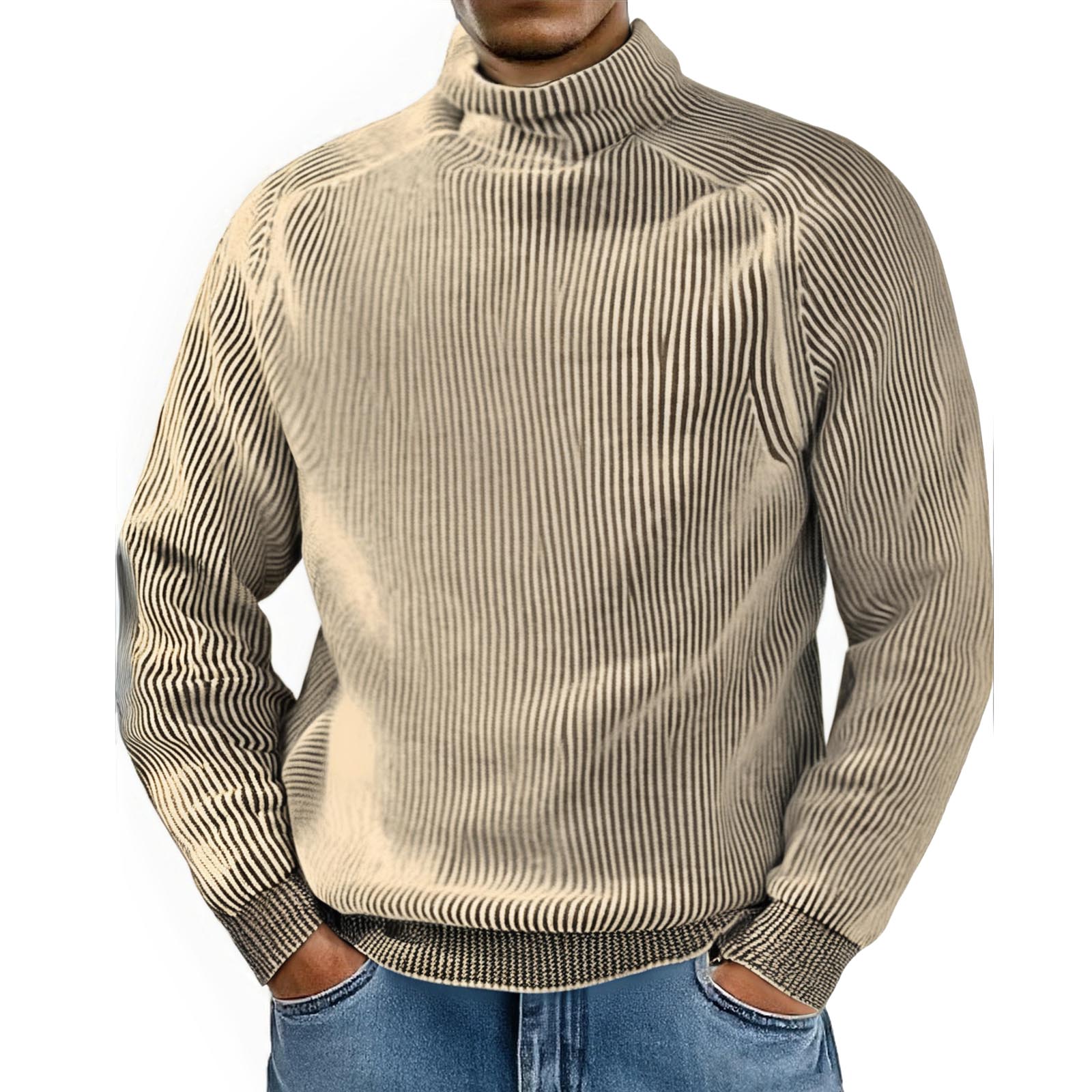 Мужской повседневный однотонный свитер свободного кроя с длинными рукавами XL хаки
Мужской повседневный однотонный свитер свободного кроя с длинными рукавами XL хаки