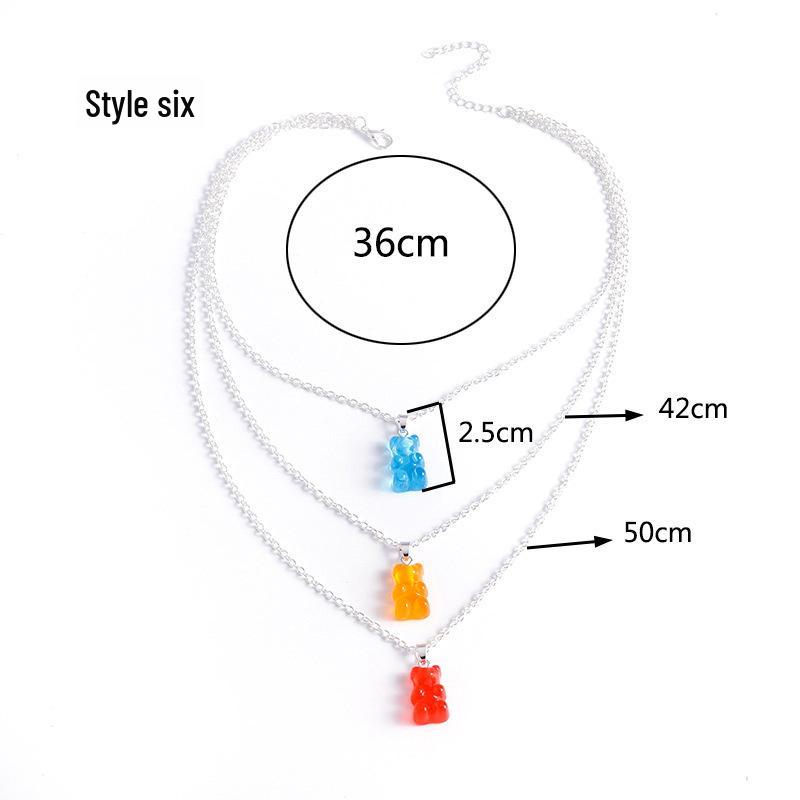 Ожерелье с подвеской в виде разноцветного медведя: Милые украшения из смолы для женщин
Ожерелье с подвеской в виде разноцветного медведя: Милые украшения из смолы для женщин