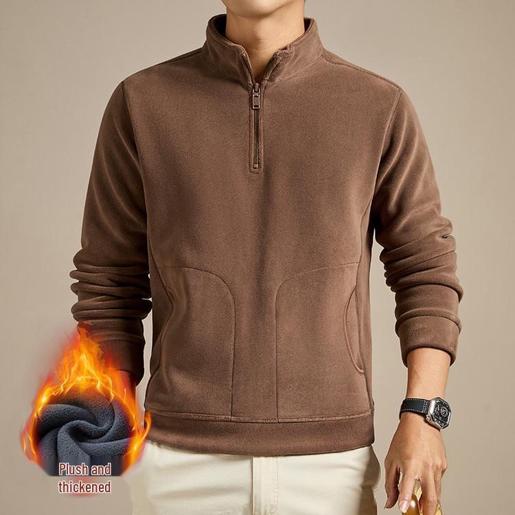 Men s Stand Collar Double-Sided Fleece Jacket - Thick, Warm, Zippered Autumn/Winter Cardigan 2XL
Men s Stand Collar Double-Sided Fleece Jacket - Thick, Warm, Zippered Autumn/Winter Cardigan 2XL