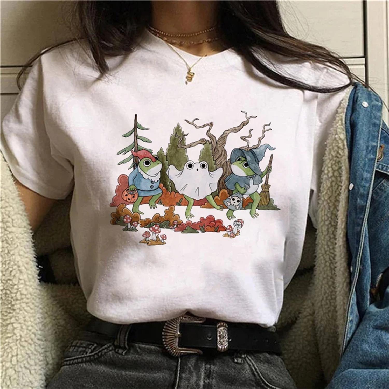 Versatile Cartoon Frog Funny Print Short Sleeve Women s T-shirt Round Neck Loose Spring Summer Women s Short Sleeve T-shirt Hara XXXXXL
Versatile Cartoon Frog Funny Print Short Sleeve Women s T-shirt Round Neck Loose Spring Summer Women s Short Sleeve T-shirt Hara XXXXXL