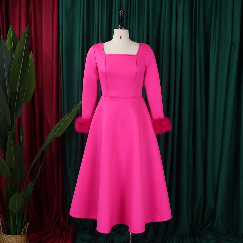 Women Elegant Party Dresses Square Neck Long Sleeve High Waisted Pleated A Line Mid Calf Luxury Birthday Dress Robe XXXL
Women Elegant Party Dresses Square Neck Long Sleeve High Waisted Pleated A Line Mid Calf Luxury Birthday Dress Robe XXXL