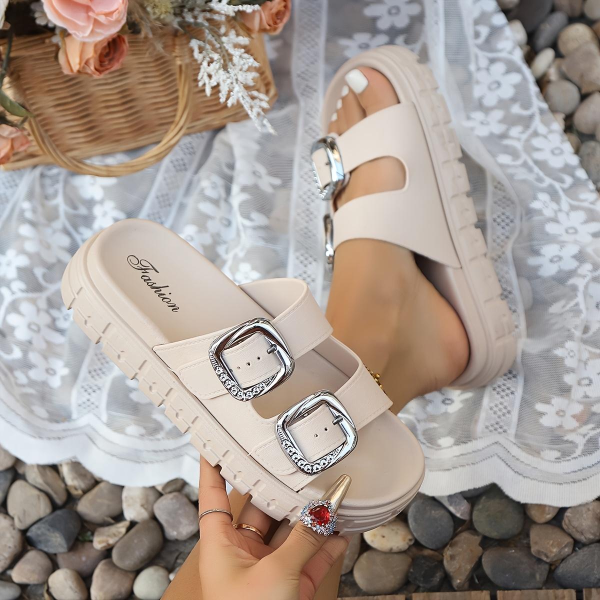 Женские летние модные пробковые шлепанцы с двойными ремешками с пряжками - удобные, нескользящие, универсальные сандалии с открытым носком для использования в помещении и на улице в разных цветах 36
Женские летние модные пробковые шлепанцы с двойными ремешками с пряжками - удобные, нескользящие, универсальные сандалии с открытым носком для использования в помещении и на улице в разных цветах 36