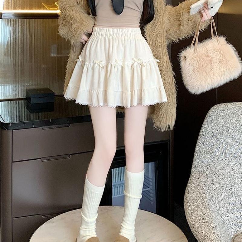 Women s Bow Skirt Spring French Sweet High Waist Cake Lace Puffy Short Skirts L бежевий
Women s Bow Skirt Spring French Sweet High Waist Cake Lace Puffy Short Skirts L бежевий