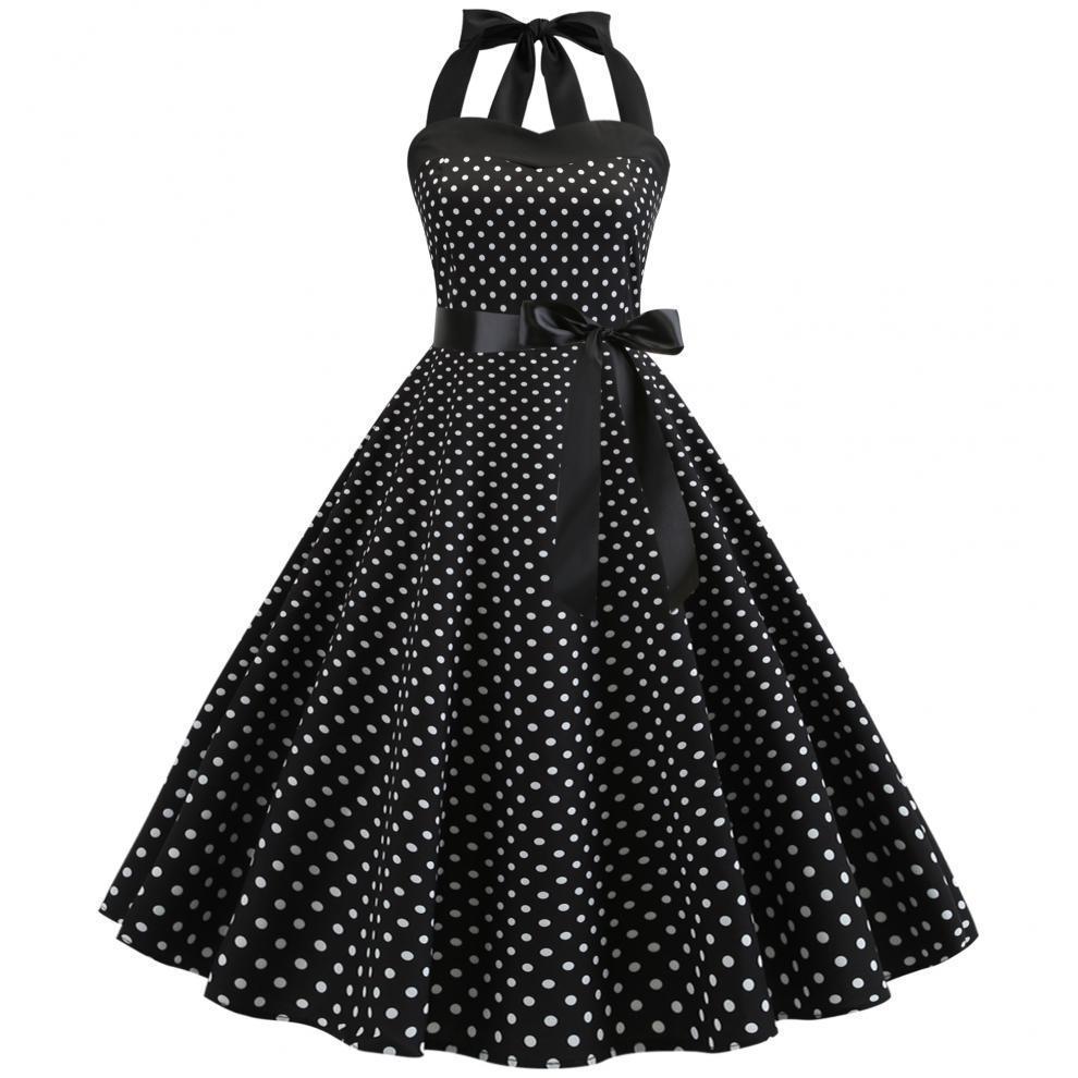 2023 Retro Polka Dot Tube Top Swing Dress L чорний
2023 Retro Polka Dot Tube Top Swing Dress L чорний