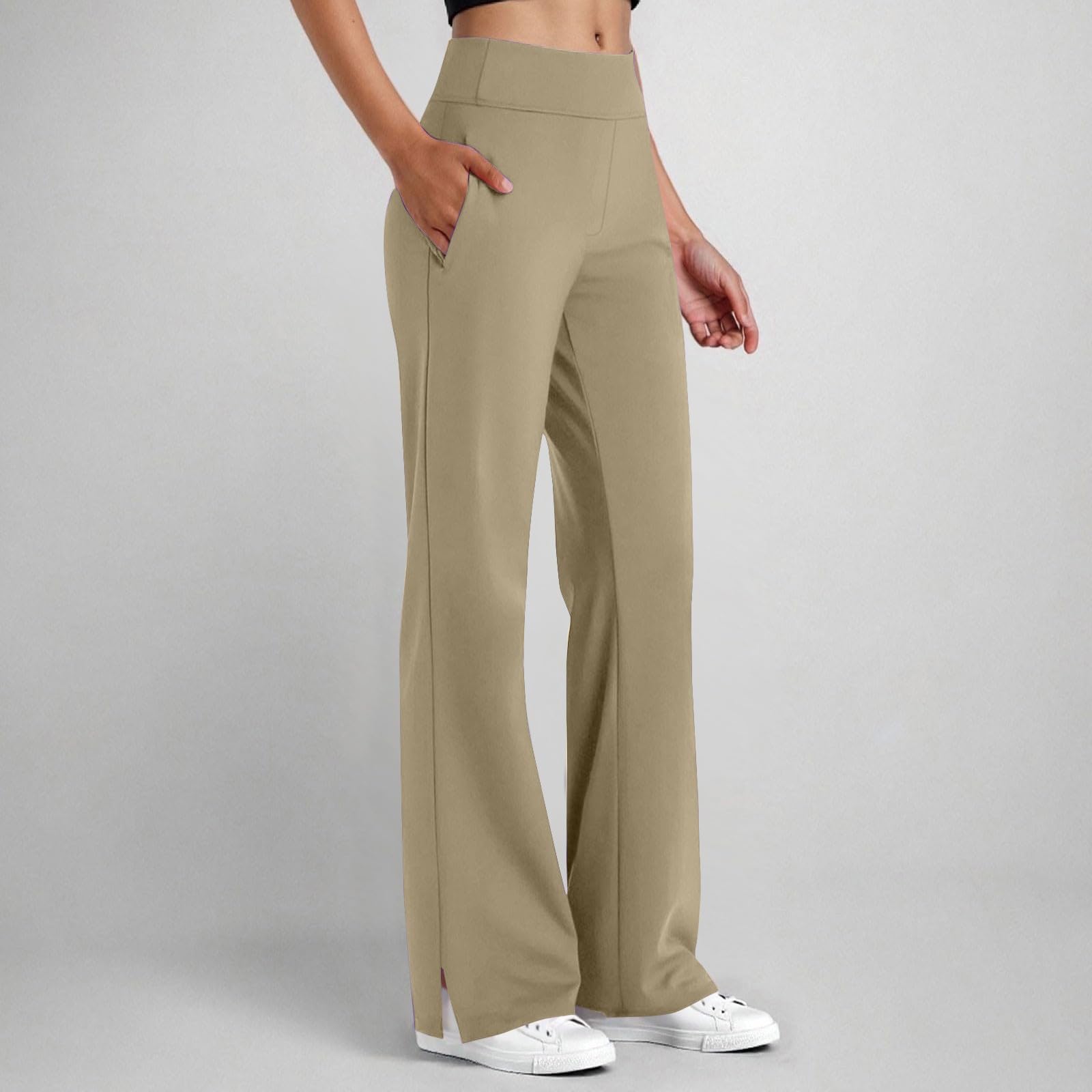 Women High Waist Straight Leg Yoga Pants with Split Hem and Pockets Athletic Casual Loose Fit Trousers for Daily Wear M хаки
Women High Waist Straight Leg Yoga Pants with Split Hem and Pockets Athletic Casual Loose Fit Trousers for Daily Wear M хаки