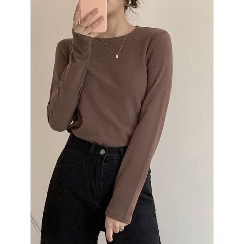 Women s Slim Fit Velvet Top - Double-Sided Brushed, Warm, Round Neck, Long Sleeve, Autumn/Winter Fashion. M (Weight 95-105) кофейный
Women s Slim Fit Velvet Top - Double-Sided Brushed, Warm, Round Neck, Long Sleeve, Autumn/Winter Fashion. M (Weight 95-105) кофейный