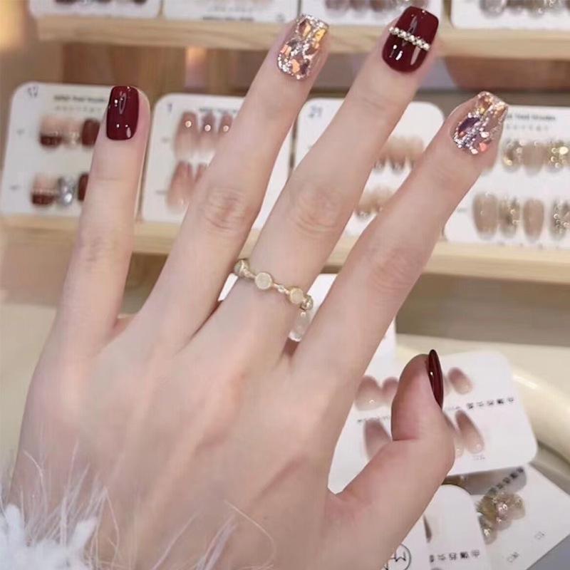 Handmade Wine Red Cherry Gel Press-On Nails: Skin-Whitening Nail Art Stickers and Tips Gel Glue Set
Handmade Wine Red Cherry Gel Press-On Nails: Skin-Whitening Nail Art Stickers and Tips Gel Glue Set