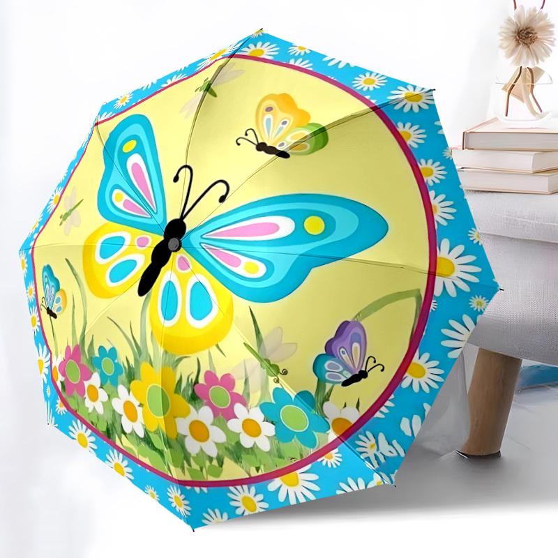 1pc Butterfly Clock Automatic Umbrella - Automatic Opening And Closing, Sturdy Iron Frame, Portable Folding Design yy251018158
1pc Butterfly Clock Automatic Umbrella - Automatic Opening And Closing, Sturdy Iron Frame, Portable Folding Design yy251018158